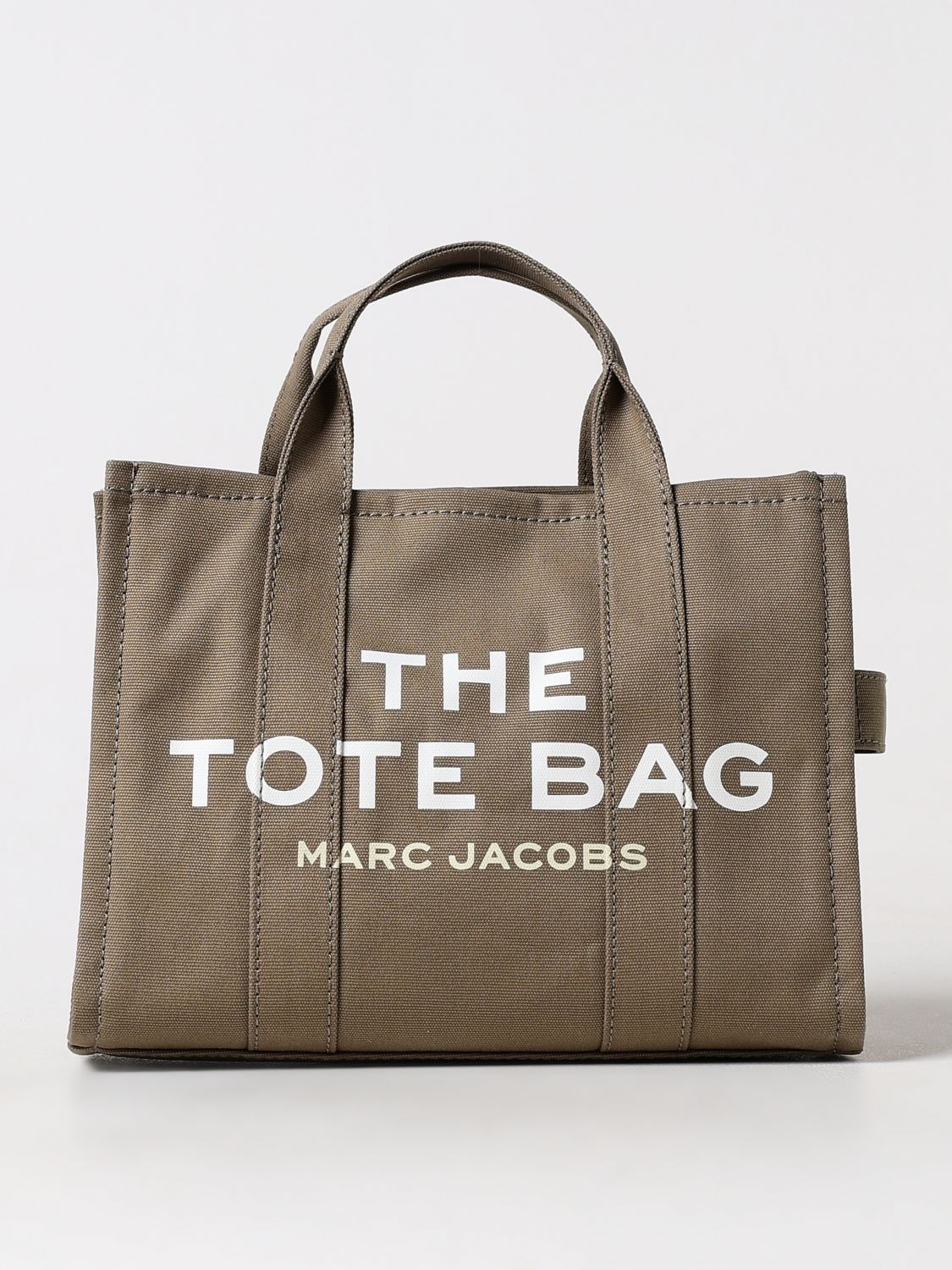 the canvas medium tote bag unisex green olive in cotton MARC JACOBS d 2